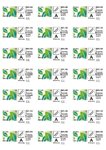 Foglio con 21 francobolli Lions-WebStamp da CHF 1.10 a favore di D102W